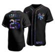 Men's  New York Yankees Gleyber Torres #25 Iridescent Logo Holographic Limited Jersey Black , MLB Jersey