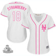 Women's  New York Mets Darryl Strawberry #18 White Jersey, MLB Jersey