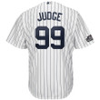 Men's Aaron Judge New York Yankees Majestic 2019 London Series Cool Base Player Jersey - White Navy