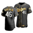 Men's  Los Angeles Dodgers Tony Gonsolin #46 2020 World Series Champions Golden Limited  Jersey Black , MLB Jersey