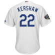 Men's Clayton Kershaw Los Angeles Dodgers Majestic 2018 World Series Cool Base Player Jersey - White