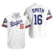Los Angeles Dodgers Smith 16 2020 Championship Golden Edition White Jersey Inspired Style Hawaiian Shirt