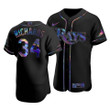 Men's Tampa Bay Rays Trevor Richards #34 Iridescent Logo Holographic Limited Jersey Black , MLB Jersey