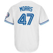 Men's Jack Morris Toronto Blue Jays Majestic Hall of Fame Induction Patch Cool Base Jersey - White , MLB Jersey