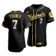 Men's  Washington Nationals Trea Turner #7 Gold Edition Black  Jersey , MLB Jersey