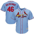 Men's Paul Goldschmidt St. Louis Cardinals Majestic Alternate Official Cool Base Player Jersey - Light Blue , MLB Jersey
