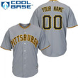 Youth's   Custom Pittsburgh Pirates  Grey Road Cool Base Jersey