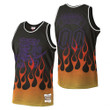 Youth's   Toronto Raptors #00 Custom Flames Black Jersey
