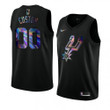 Men's San Antonio Spurs Custom Black Iridescent HWC Collection Jersey 2021 Limited