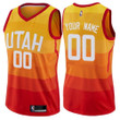 Women's Utah Jazz Swingman Orange Custom Jersey - City Edition -