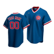 Men's Chicago Cubs Custom #00 Cooperstown Collection Royal Road Jersey , MLB Jersey