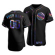 Men's Chicago Cubs Custom #00 Iridescent Logo Holographic Limited Jersey Black , MLB Jersey