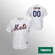 Youth's New York Mets Custom White Cool Base Player Jersey
