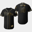 Men's Philadelphia Phillies Customized Black Gold Flexbase Jersey