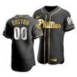Men's Philadelphia Phillies Custom #00 Golden Edition Black Jersey