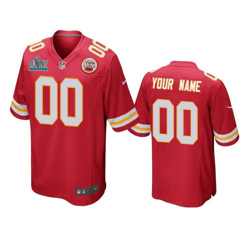 Youth's  Kansas City Chiefs  Custom Super Bowl LIV Game Jersey, Red, NFL Jersey - Tap1in