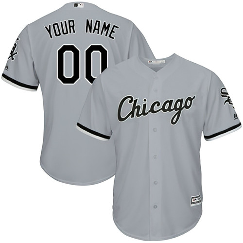 Youth's Custom Chicago White Sox Grey Road Cool Base MLB Jersey