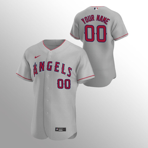 Men's Los Angeles Angels Custom Gray 2020 Road Jersey