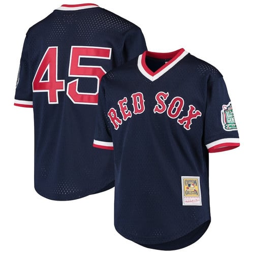 Youth's Boston Red Sox Cooperstown Collection Mesh Batting Practice Jersey - Navy