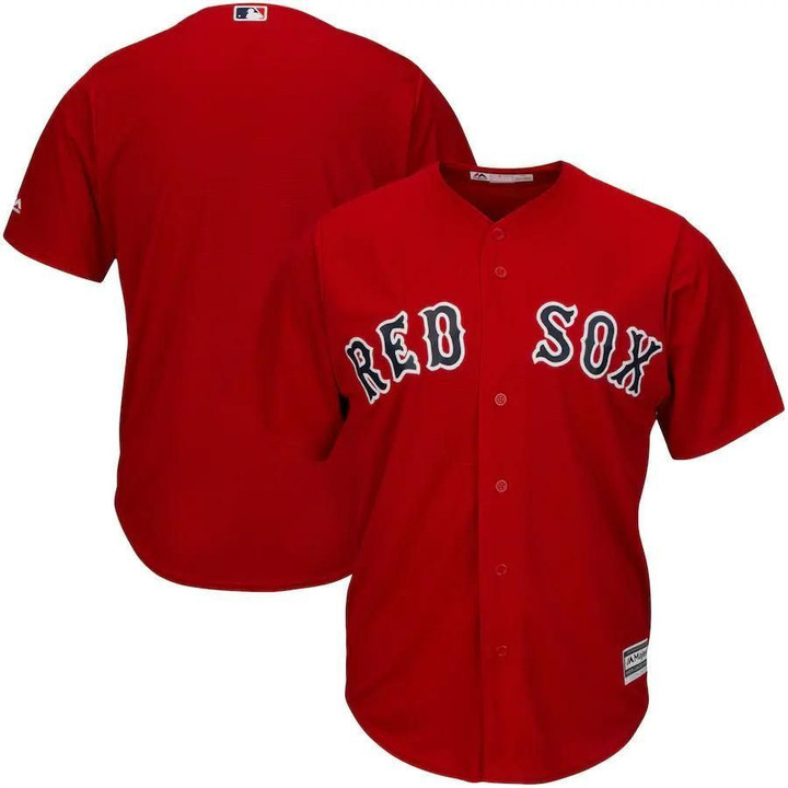 Men's Boston Red Sox Majestic Big And Tall Cool Base Team- Red Jersey