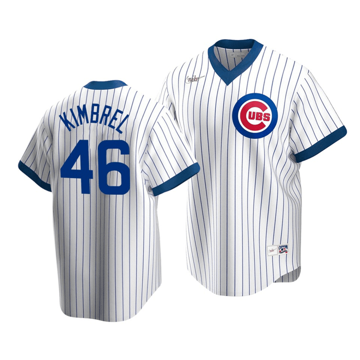 Men's  Chicago Cubs Craig Kimbrel #46 Cooperstown Collection White Home Jersey , MLB Jersey