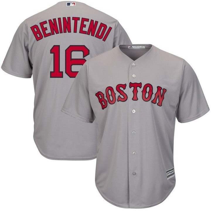 Men's Andrew Benintendi Boston Red Sox Majestic Road Official Cool Base Replica Player Jersey - Gray , MLB Jersey