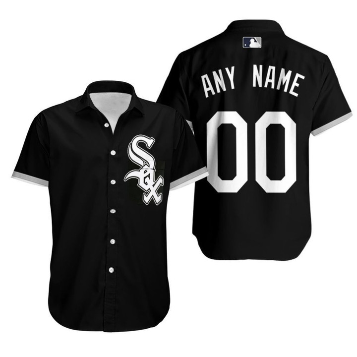 Personalized Chicago White Sox 00 Any Name 2019 Team Black Jersey Inspired Style Hawaiian Shirt