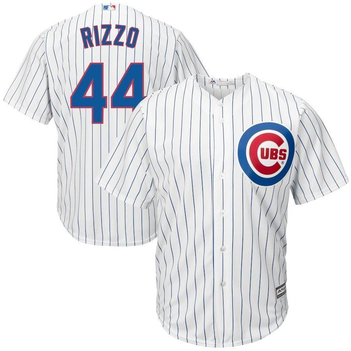 Men's Anthony Rizzo #44 Chicago Cubs Majestic Big And Tall Cool Base Player Jersey - White