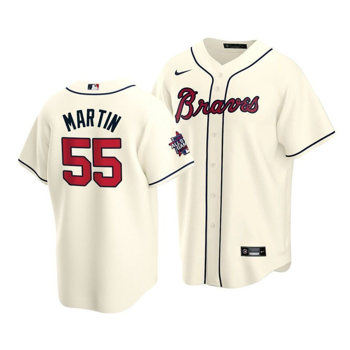 Men's Atlanta Braves Chris Martin #55 2021 MLB All-Star Game PatchCream Jersey