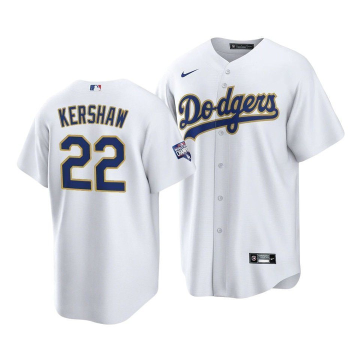 Men's Los Angeles Dodgers Clayton Kershaw #22 2021 Gold Program Jersey , MLB Jersey