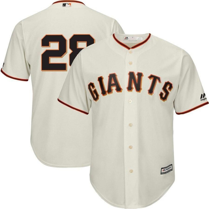 Men's Buster Posey San Francisco Giants Majestic Official Team Cool Base Player Jersey - Cream