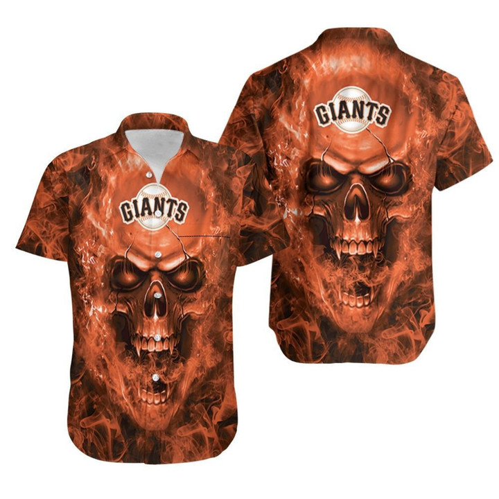 San Francisco Giants MLB fan skull Hawaiian Shirt