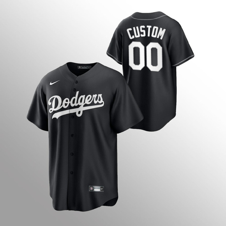 Youth's Custom Los Angeles Dodgers Black Alternate Fashion Replica Jersey