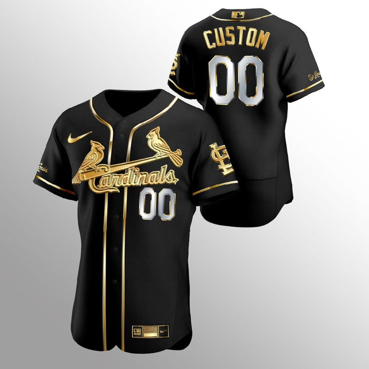 Men's  St. Louis Cardinals Custom #00 Black 2020 Golden Edition Jersey