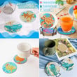 8 PCS Diy Marine Diamond Painting Coasters