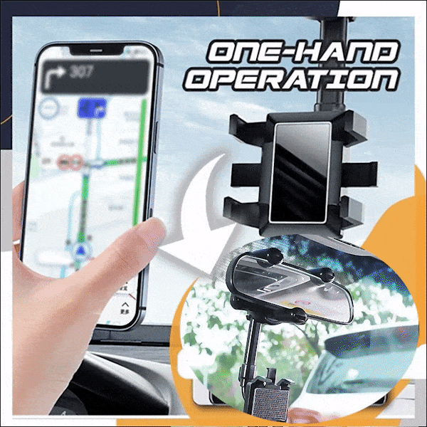 Rearview Holder – Rotatable And Retractable Car Phone Holder