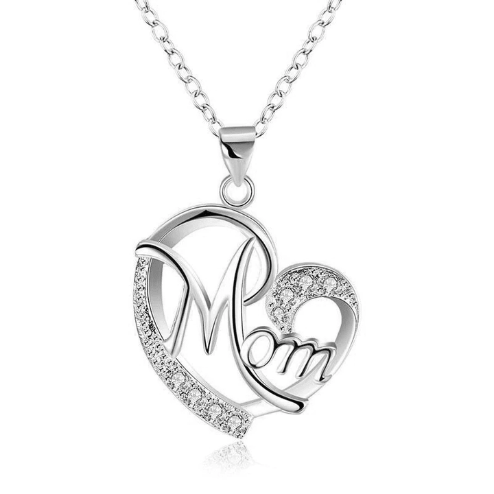 Mom's Crystal Heart Necklace