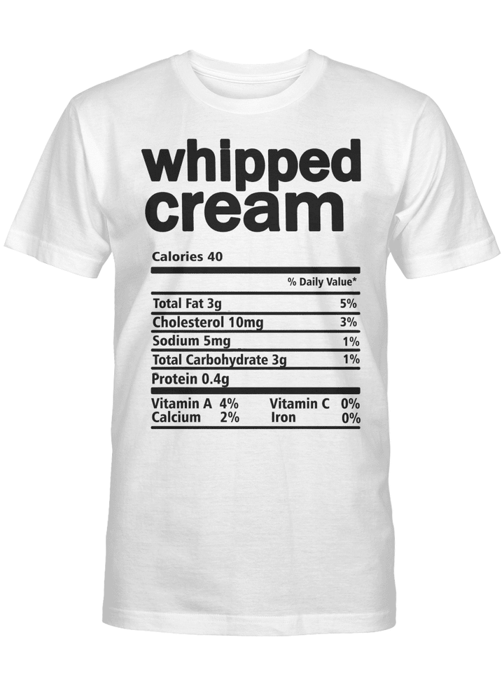 Nutrition Facts Whipped Cream