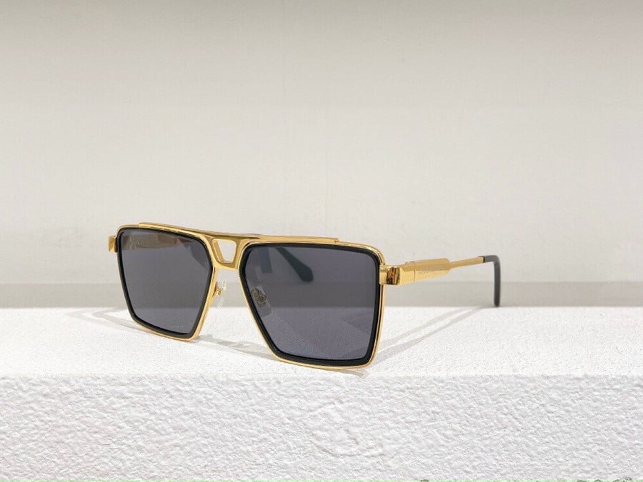 Louis Vuitton - 1.1 Evidence Metal Pilot Sunglasses - Metal - Black - Men - Luxury