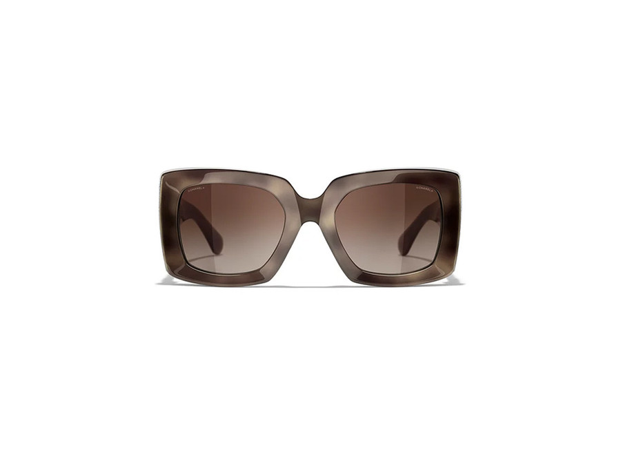 CHANEL Square Sunglasses CH5435 Brown - dc eyewear