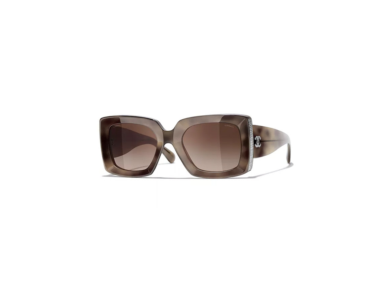 CHANEL Square Sunglasses CH5435 Brown - dc eyewear