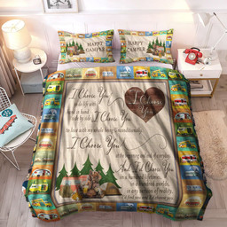 Hiking And Camping Cozy Bedding Set, Camper Comforter Cover Bedding Set, Camping I Choose You Happy Camper Bedding Set, Gifts for Camping