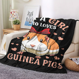 Abyssinian Guinea Pig Bed Throw Blanket, Guinea Pig Queen Fleece Throw Blanket, Guinea Pigs Fleece Blanket, Gifts for Guinea Pig