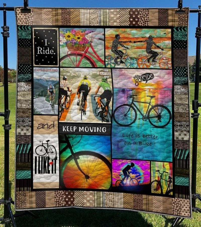 cycling-keep-moving-awesome-myt253-quilt