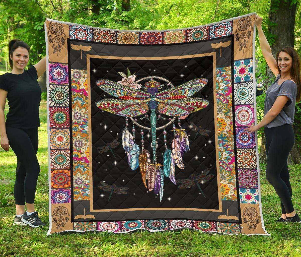 colorful-dreamcatcher-dragonfly-ltvb0274-quilt
