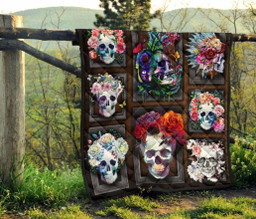 skull-floral-skull-awesome-lki356-quilt