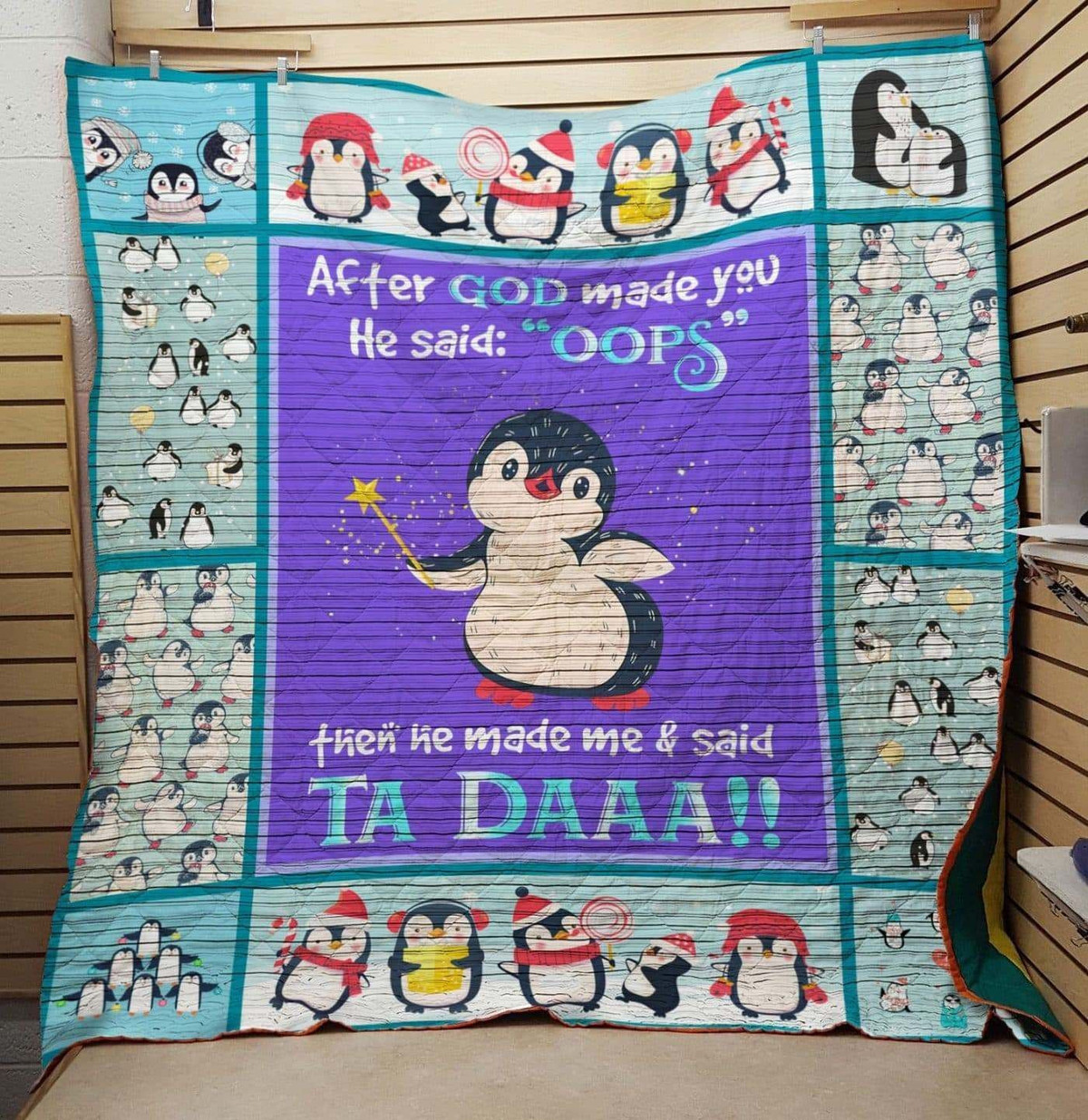 penguin-after-god-made-you-beautiful-bcg74-quilt