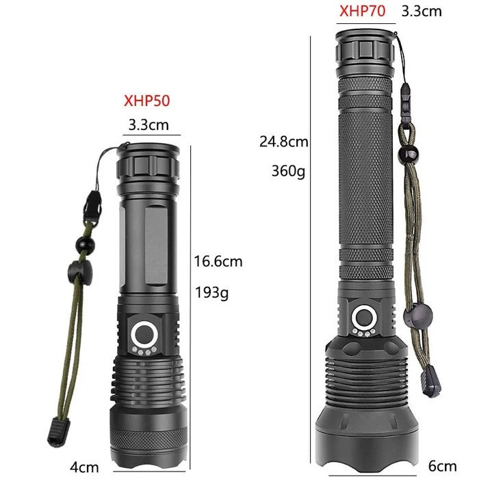 LED Rechargeable Tactical Laser Flashlight 90000 High Lumens⚡⚡
