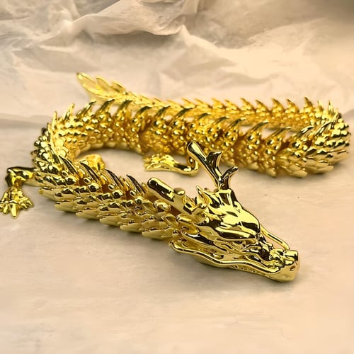 Golden Dragon with Movable Joints