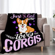 Corgi Blanket for Teens Adults, Cute Dog Throw Blankets
